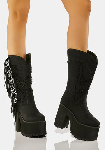 Bad Bitch Fringe Cowboy Boots