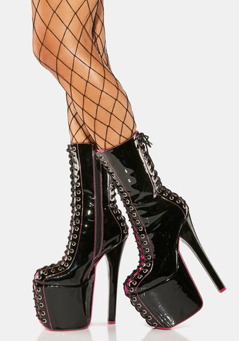 Star Behavior Platform Stiletto Boots
