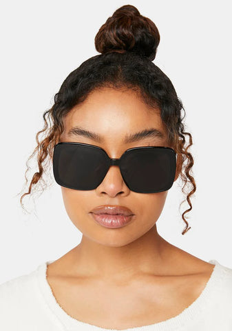 Stella Black Oversized Sunglasses