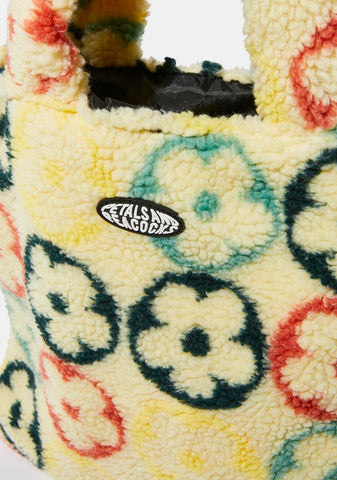 Petals Square Sherpa Tote Bag