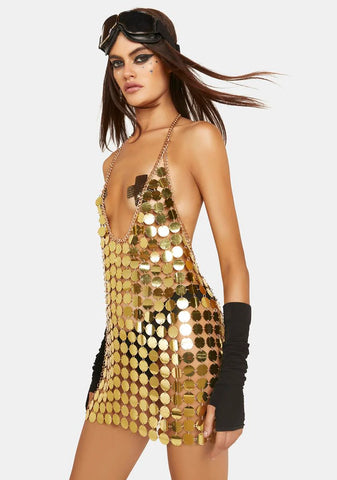 Sunlight Deity Sequin Mini Dress