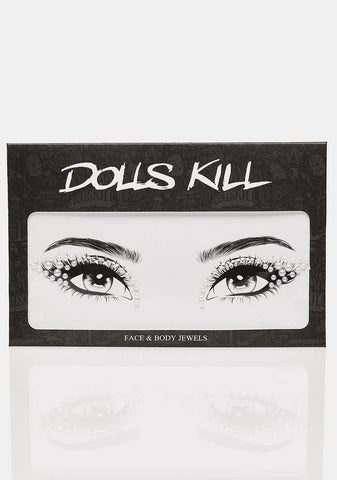 Silver Star & Pearl Face Gems