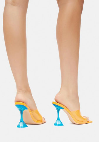 Orange Blast Clear Heels