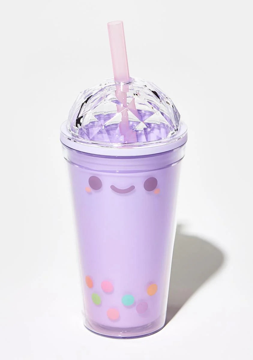 Taro Boba Tea Reusable Tumbler