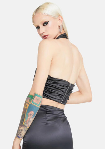 Dark Desired Dreamer Corset Halter Top