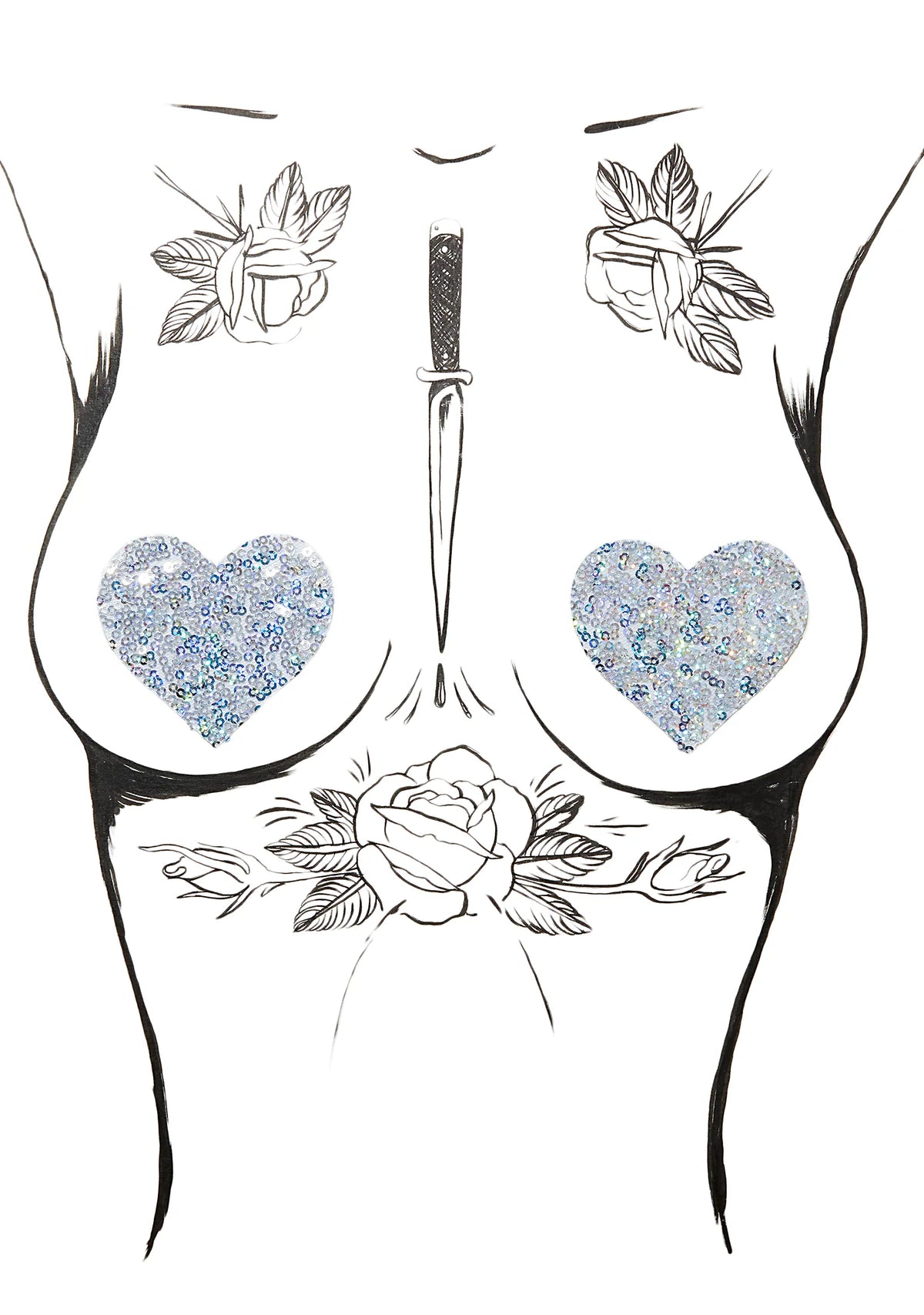 Silver Sequin Pasties