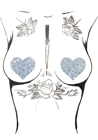 Silver Sequin Pasties