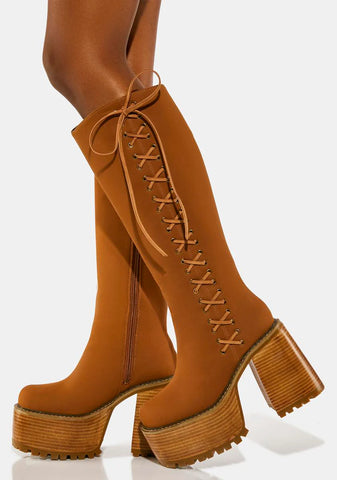 Acoustic Heartbeat Knee High Boots