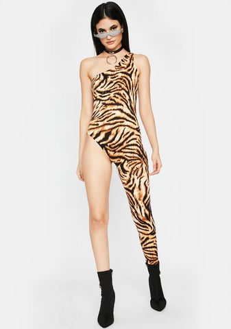 Scratch N' Bite One Leg Catsuit