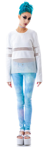 Nothing To Hide Mesh Top - White