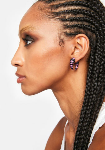 Argyle Swirl Stud Earrings