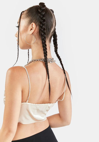 Creamy Satin Cami Top