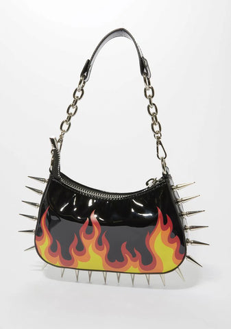 Sell My Soul Spiked Shoulder Bag