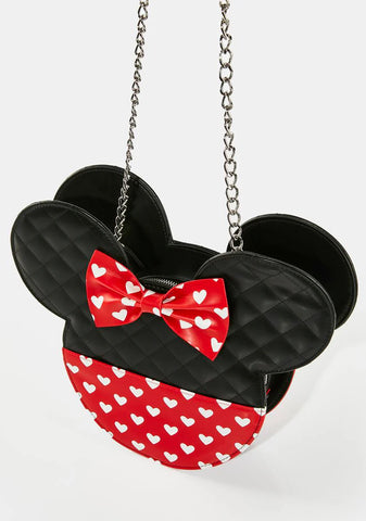 Mickey And Minnie Reversible Crossbody Purse