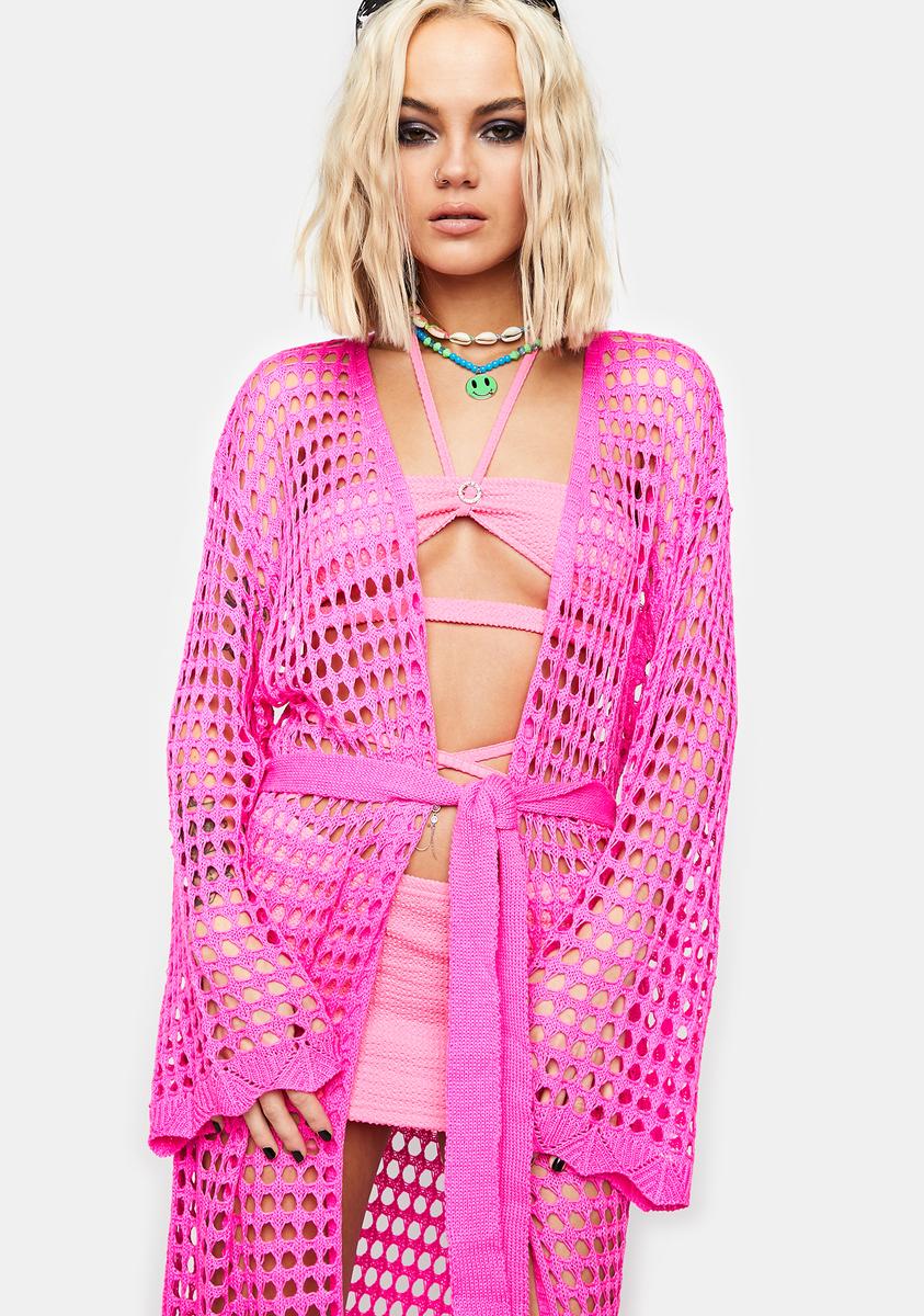 Sweet After Party Access Crochet Cardigan