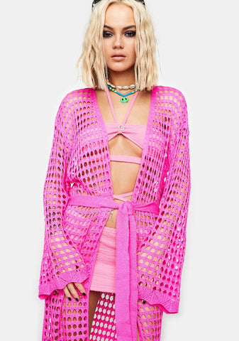 Sweet After Party Access Crochet Cardigan