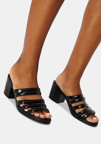 Black Barre Jelly Slides