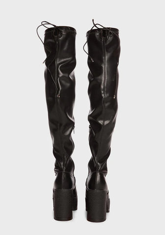 Only One Speed Thigh-High Boots