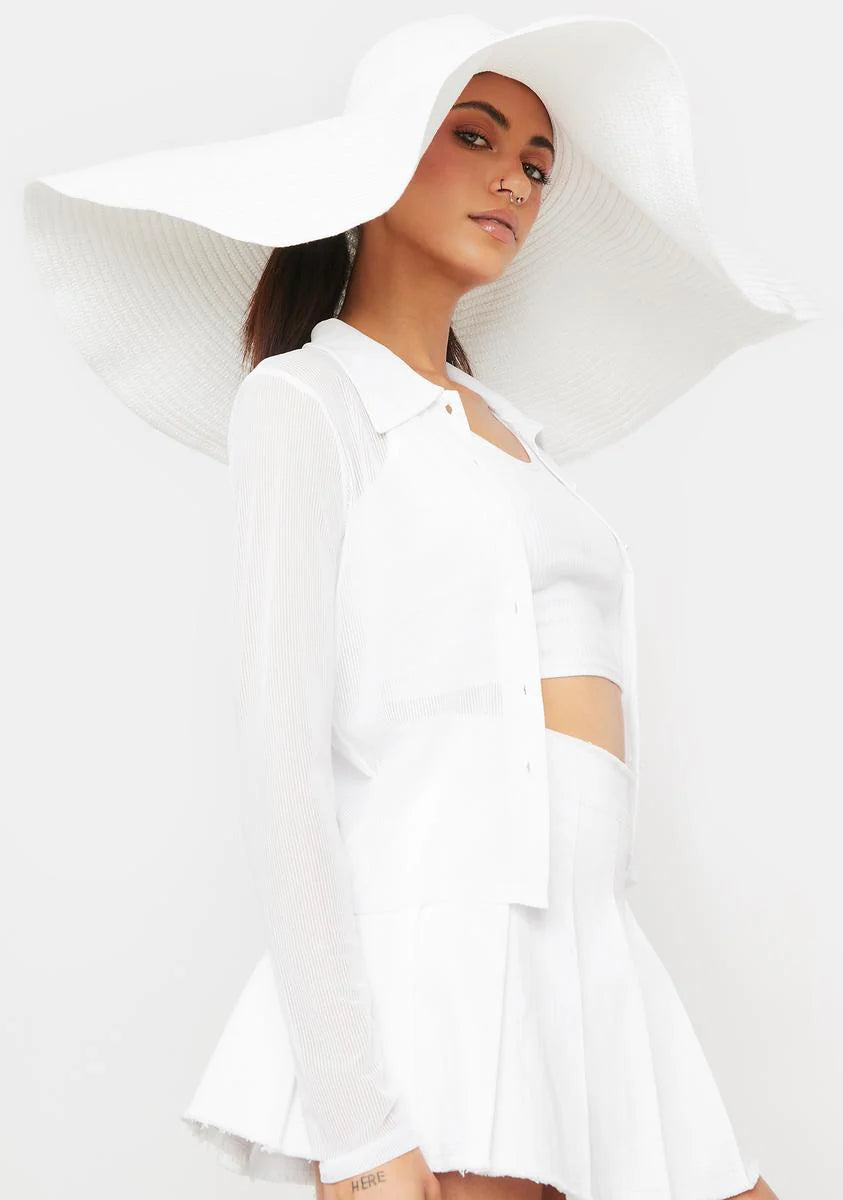 Jolly Holiday Wide Brim Straw Hat