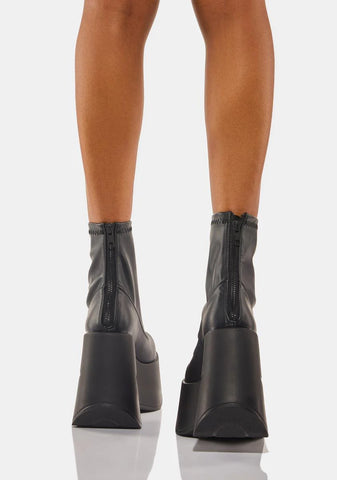 Dynamite-100 Platform Wedge Ankle Boot