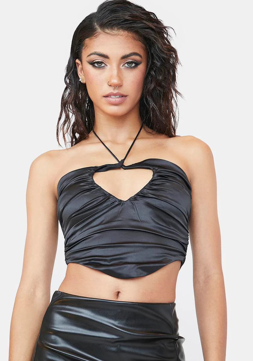 Take A Bow Satin Corset Top