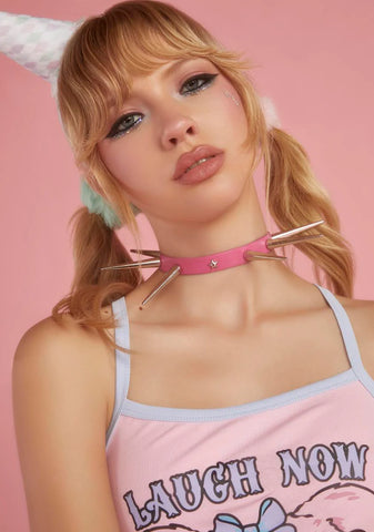 Don't Be Scared Spiked Choker