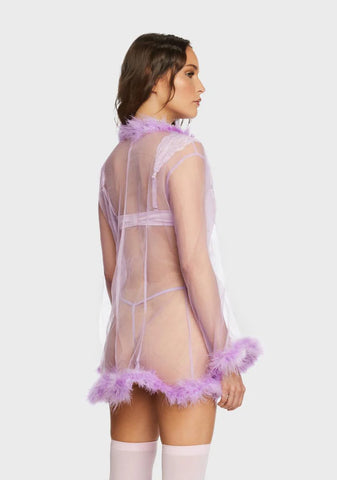 Lavender Dream Land Feather Robe