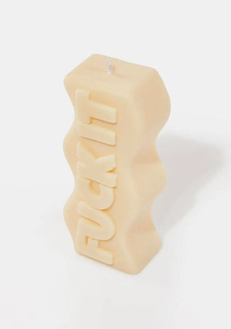 White F*ck It Candle