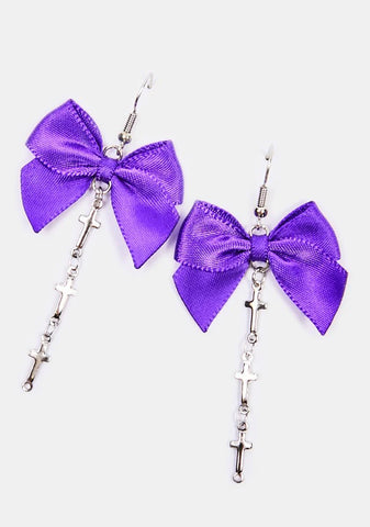 Sweet Hot And Mean Bow Earrings
