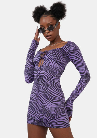 Desert Terrain Purple Delray Mini Dress