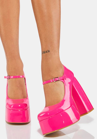 Hot Pink Sweet Attitude Platform Heels