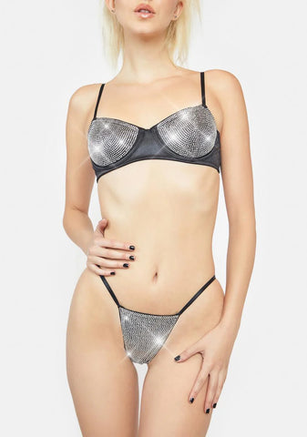Cash Anthem Rhinestone Lingerie Set