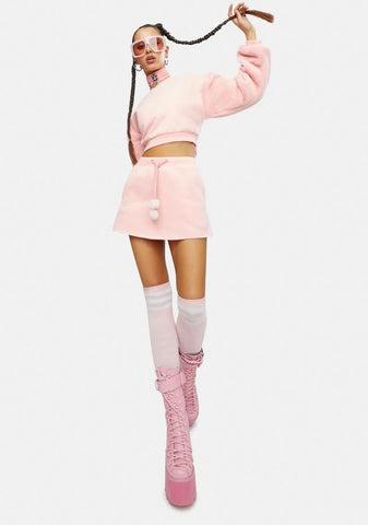 Abominable Creature Faux Fur Sweatshirt