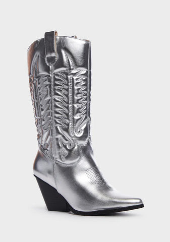 Silver Western Beauty Cowboy Boots