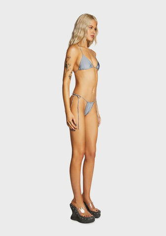 Micro String Bikini Set - Gray