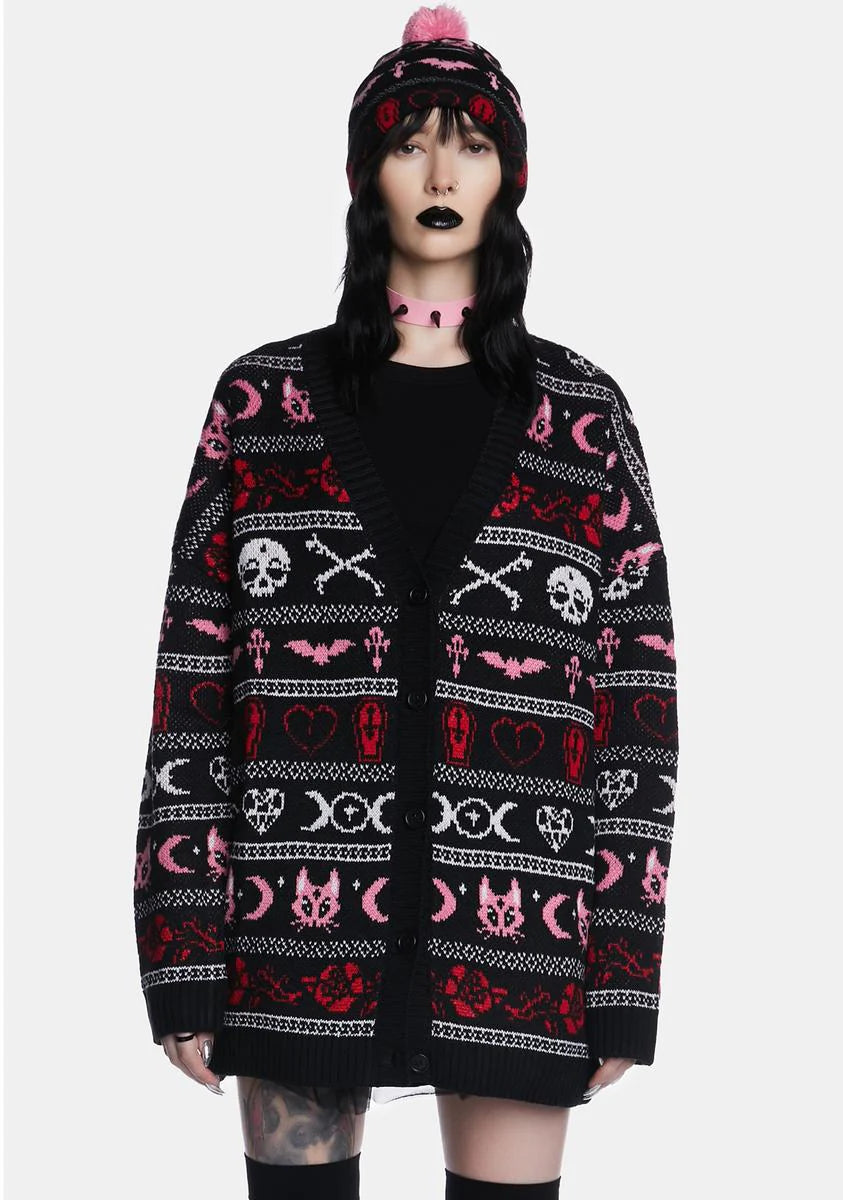 Season Of The Ghouls Knit Cardigan