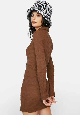 Chocolate All My Loving Mini Dress