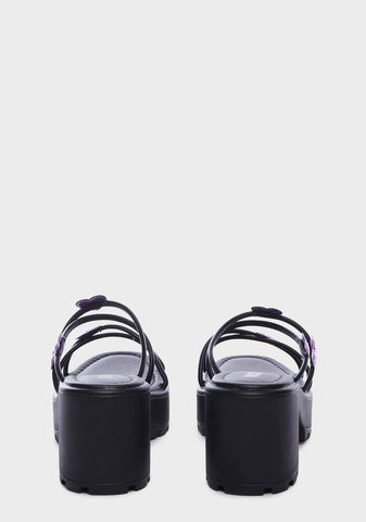 x Dolls Kill Blooming Hearts Sandal Heels