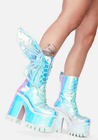 Wings To Fly Holographic Boots