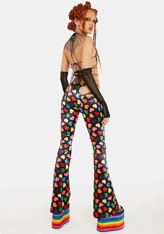 Circle Of Love Cut-Out Flares
