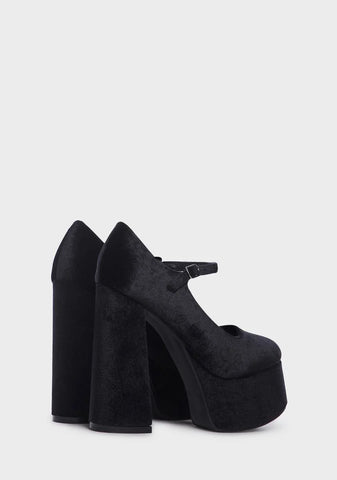 Midnight Dancing For You Platform Mary Janes