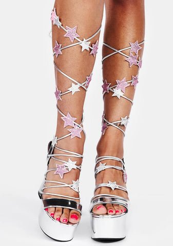 Starry Pixie Queen Lace-Up Heels