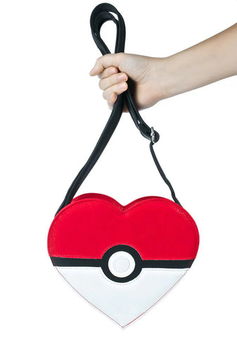 X Pokémon Heart-Shaped Pokéball Crossbody Bag