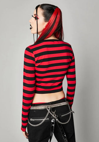 World Of Misery Striped Top