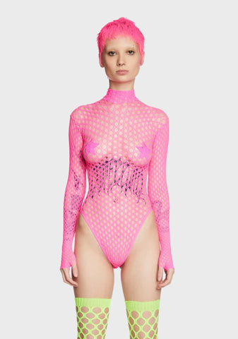 Fever Long Sleeve Zipped Bodysuit