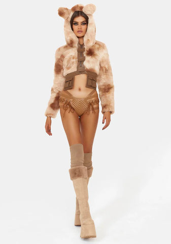 Bear In Mind Faux Fur Jacket