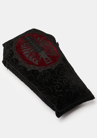 Time Warp Gothic Coffin Pillow