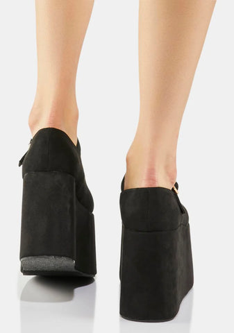 Suede Too Cool For School Mary Janes