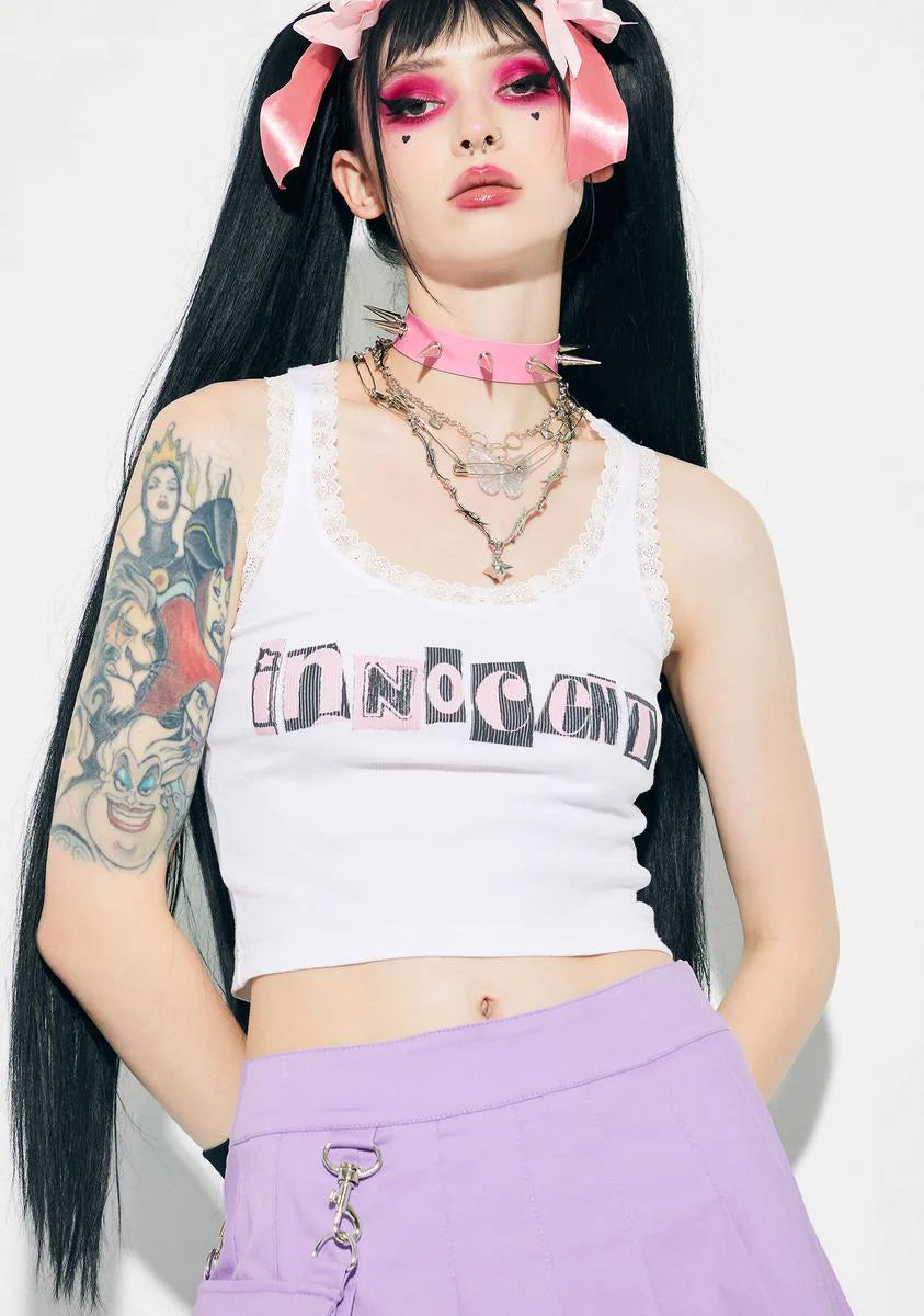 Grunge Girl Ransom Note Graphic Tank