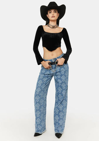 Bad For Life Long Sleeve Corset Top